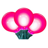 Vickerman G50 Glass Filament LED Light Set, Pink