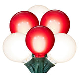 Vickerman G50 Glass Filament LED Light Set, Red/White