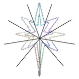 Vickerman 3-D White Bethlehem Star Tree Top, LED Lights, 48", RGB Warm White 5mm LED