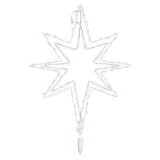 Vickerman 3-D White Bethlehem Star Tree Top, LED Lights, 48", Pure White 5mm LED