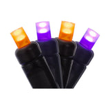 Vickerman 50-Light Wide Angle LED Christmas Light Set, 16', Orange/Purple