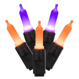 Vickerman 50-Light T5 Mini LED Christmas Light Set, 16', Orange/Purple