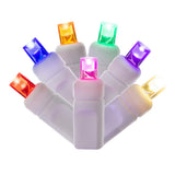 Vickerman Wide Angle LED Christmas Light Set, White Wire, 100 Lights, 34', Multi-Colored