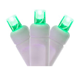 Vickerman Wide Angle LED Christmas Light Set, White Wire, 100 Lights, 34', Green