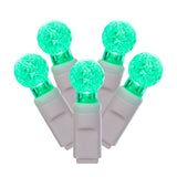 Vickerman G12 Berry LED Christmas Light Set, White Wire, 100 Lights, 34', Green