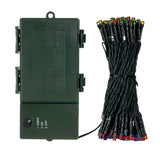 Vickerman Battery-Operated 5mm Wide Angle LED Christmas Light Set, 100 Lights, Multi-Colored