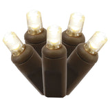 Vickerman Wide Angle LED Christmas Light Set, Brown Wire, 50 Lights, 25'