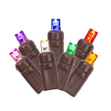 Vickerman Stretchable Coaxial Wide Angle LED Christmas Light Set, 50 Lights, Multi-Colored