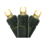 Vickerman 70-Light Wide Angle LED Christmas Light Set, 35', Green Wire, Warm White, Wide Angle