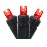 Vickerman 70-Light Wide Angle LED Christmas Light Set, 35', Green Wire, Red, Wide Angle