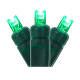 Vickerman Wide Angle LED Christmas Light Set, Green Wire, 50 Lights, 25', Green