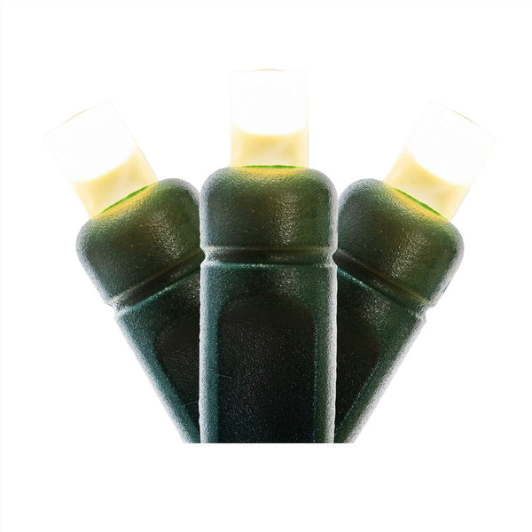 Vickerman Vickerman 50-Light Frosted Wide Angle LED Christmas Light Set, Green Wire