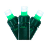 Vickerman 50-Light Frosted Wide Angle LED Christmas Light Set, Green Wire, 50 Lights, 25', Frosted Green