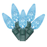 Vickerman C6 LED Christmas Light Set, Green Wire, 50 Lights, 25', Teal
