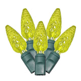 Vickerman C6 LED Christmas Light Set, Green Wire, 50 Lights, 25', Lime