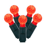 Vickerman G12 Berry LED Christmas Light Set, Green Wire, 50 Lights, 25', Red
