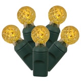 Vickerman G12 Berry LED Christmas Light Set, Green Wire, 50 Lights, 25', Yellow