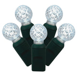 Vickerman G12 Berry LED Christmas Light Set, Green Wire, 50 Lights, 25', Pure White