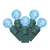 Vickerman G12 Berry LED Christmas Light Set, Green Wire, 50 Lights, 25', Teal