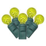 Vickerman G12 Berry LED Christmas Light Set, Green Wire, 50 Lights, 25', Lime