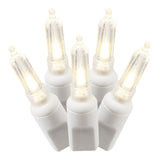 Vickerman Italian Mini LED Christmas Light Set, White Wire, 100 Lights, 34', Warm White