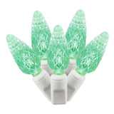 Vickerman C6 LED Christmas Light Set, White Wire, 100 Lights, 34', Green