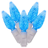 Vickerman C6 LED Christmas Light Set, White Wire, 50 Lights, 25', Teal