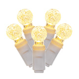 Vickerman G12 Berry LED Christmas Light Set, White Wire, 50 Lights, 25', Warm White