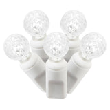 Vickerman G12 Berry LED Christmas Light Set, White Wire, 100 Lights, 34', Pure White