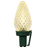 Vickerman 25-Light C7 LED Christmas Light Set, 16', Green Wire, Warm White