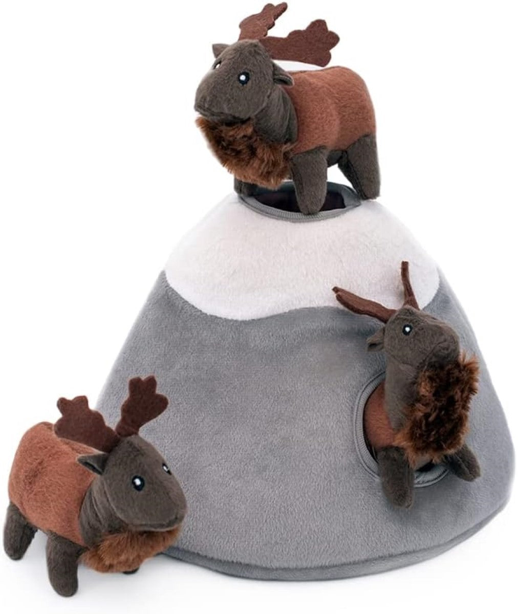 ZippyPaws Zippy Burrow Elk Mountain Plush Dog Toy