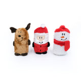 ZippyPaws Holiday Squeakie Buddies No-Stuffing Plush Dog Toy 3-Pack