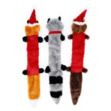 ZippyPaws Holiday Skinny Peltz No-Stuffing Plush Dog Toy, Large 3-Pack