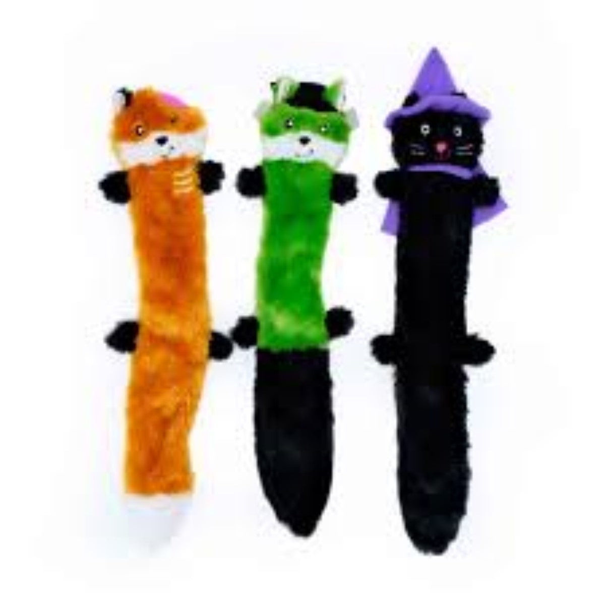 ZippyPaws Halloween Skinny Peltz Plush Dog Toy Large 3-Pack