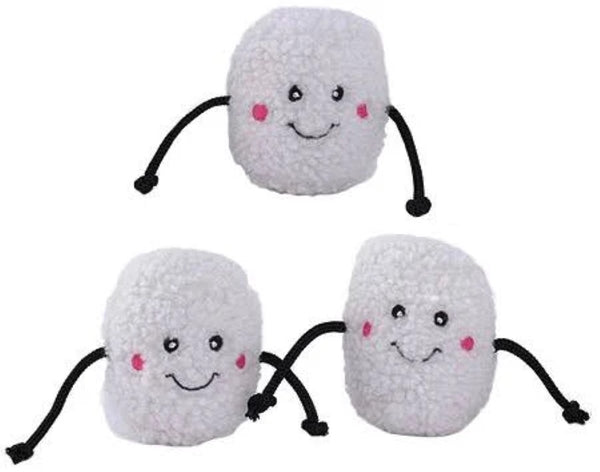 King Wholesale ZippyPaws Holiday Miniz Marshmallows Plush Dog Toy 3-Pack
