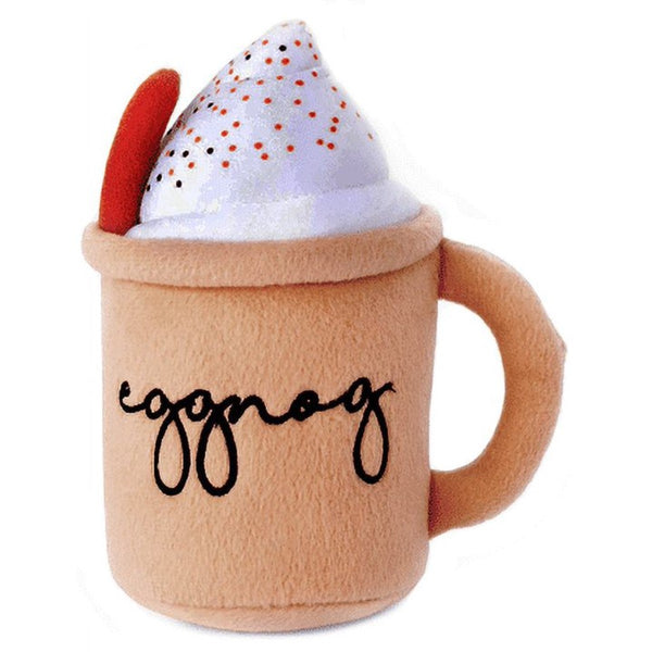 King Wholesale ZippyPaws Holiday NomNomz Eggnog Plush Dog Toy