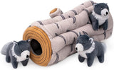 ZippyPaws Zippy Burrow Arctic Wolf Plush Dog Toy