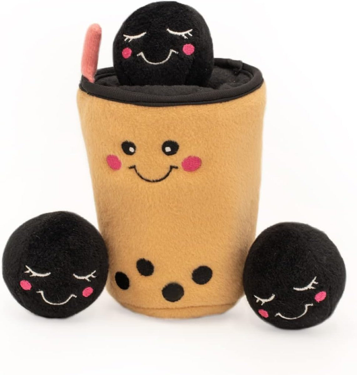 ZippyPaws Zippy Burrow Boba Milk Tea Plush Dog Toy