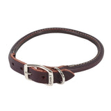 Circle T Latigo Leather Round Dog Collar