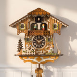 Hermle Kissing Couple Musical Chalet Quartz Cuckoo Clock, 6205TQ - detail view