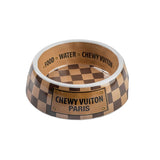 Haute Diggity Dog Checker Chewy Vuiton Bowls (Set of 2 Bowls)
