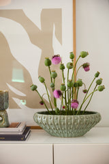 Abyss Reactive Glaze Ceramic Boat-Shaped Vessel By Accent Decor