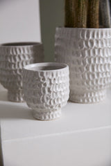 Adrien Textured Carved Pots By Accent Decor