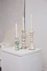 Ailey Hand-Painted Ceramic Candleholders By Accent Decor