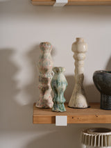 Ailey Hand-Painted Ceramic Candleholders By Accent Decor
