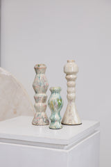 Ailey Hand-Painted Ceramic Candleholders By Accent Decor