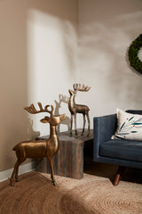 Aluminum Reindeer Metal Decorative Figurines By Accent Decor