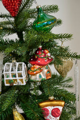 Amanita Houses Glass Ornament By Accent Decor
