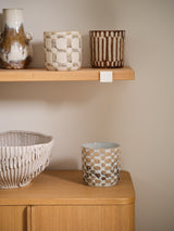 Anselm Hand-Painted Textured Pots By Accent Decor