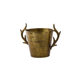 Antique Antler Decorative Bucket By Accent Decor